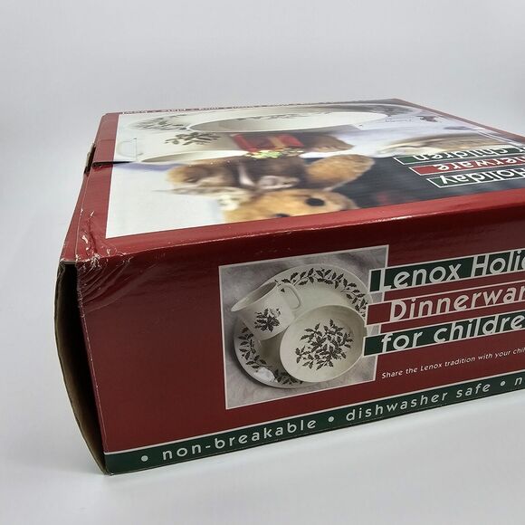 New Lenox China Holiday 3Pc Place Setting for Children Melamine Factory Sealed - Picture 3 of 3